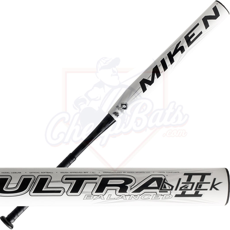 2016 Miken Ultra II Black Senior Slowpitch Softball Bat SSUSA Balanced U2BLKB