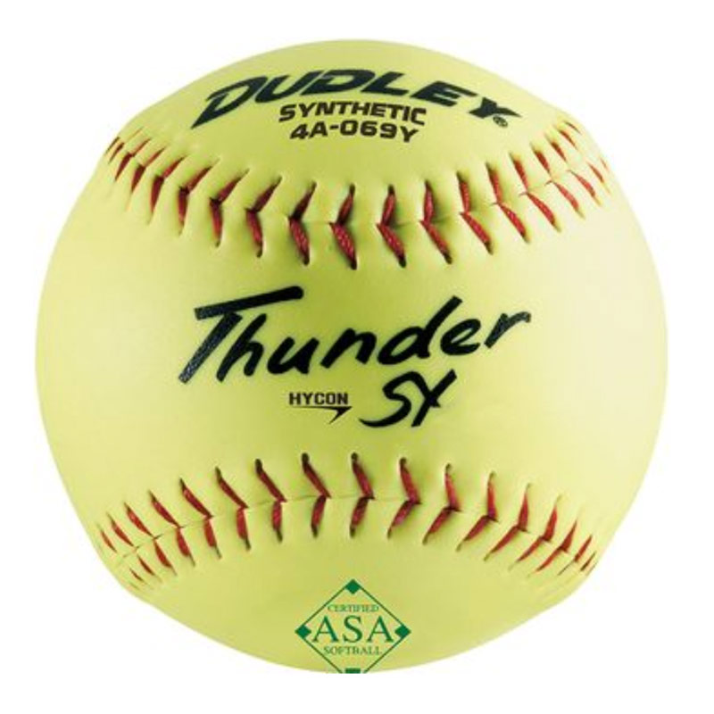 Dudley 12\" ASA Thunder SY Hycon Slowpitch Softball (1 Dozen) 4A-069Y