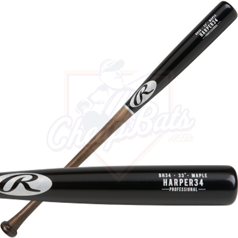 Rawlings Pro Label Bryce Harper Maple Wood Baseball Bat BH34PL 33in 