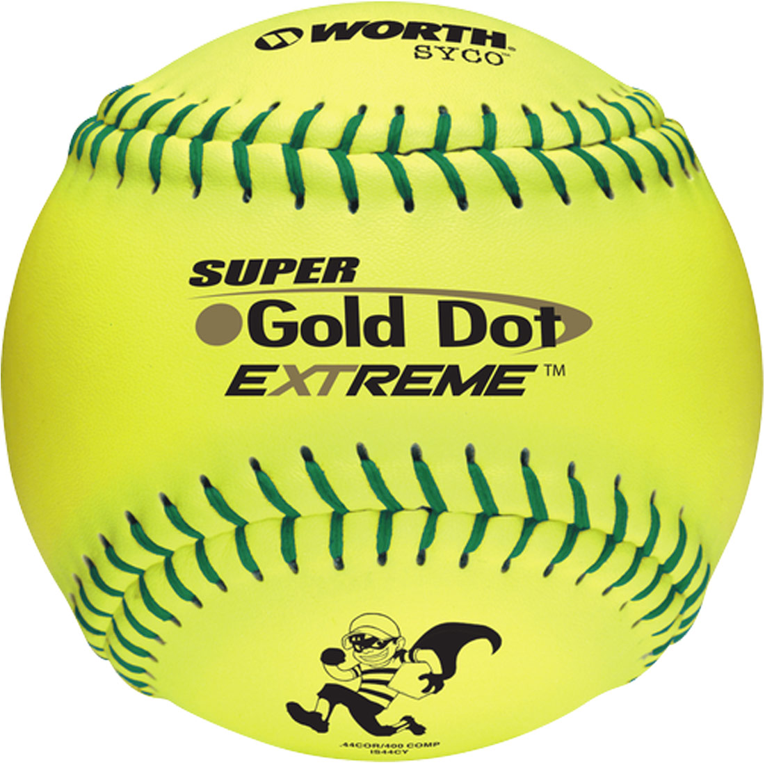 Worth 12\" ISA Super Gold Dot Extreme Slowpitch Softball (1 Dozen) IS44CY