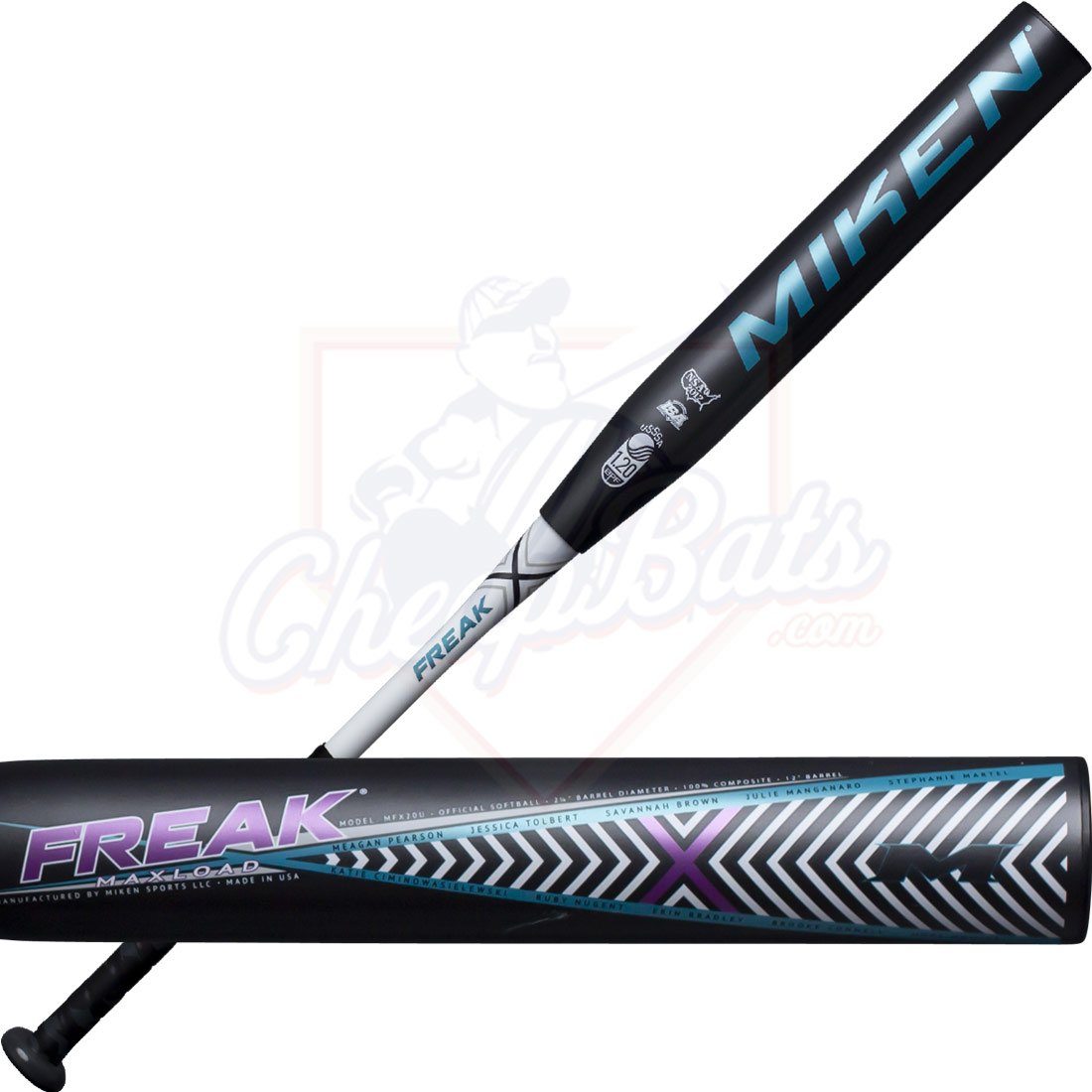 2020 Miken Freak X Maxload 12″ 2PC USSSA Slowpitch Softball Bat MFX20U 34/26 