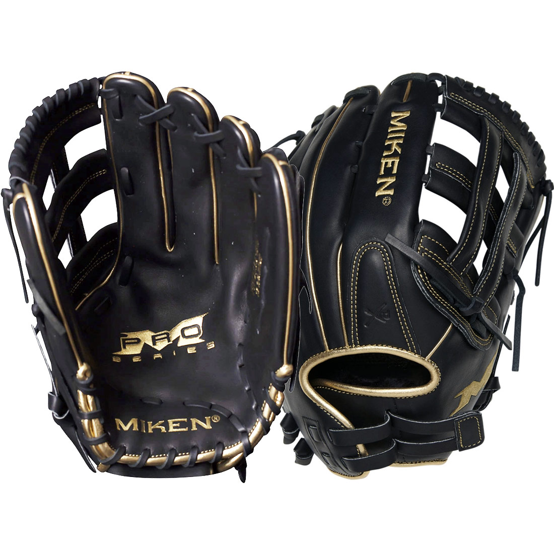Right Hand Throw Miken Gold Pro Series 13.5" PRO135-BG Slowpitch Softball Glove