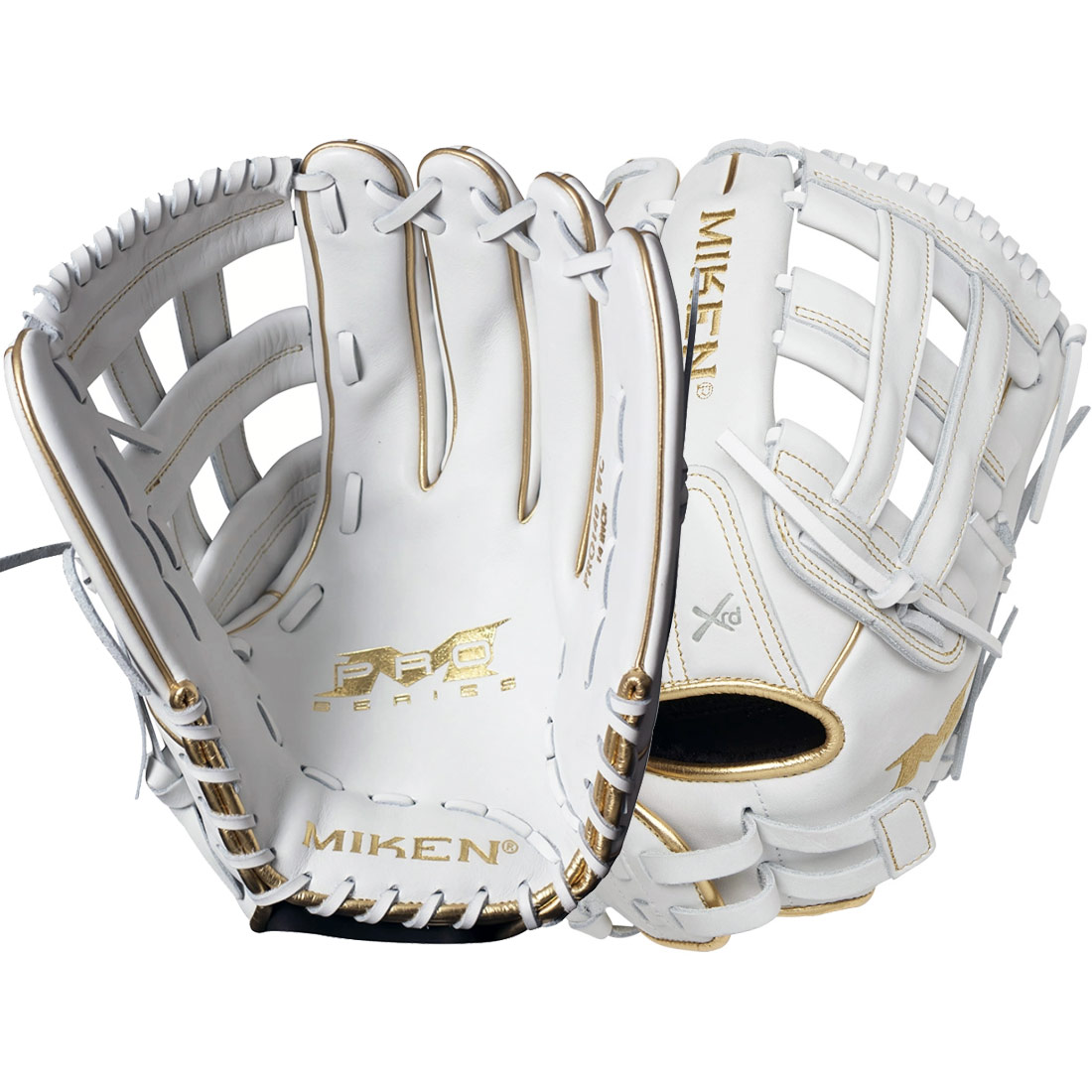 Right Hand Throw Miken Gold Pro Series 13.5" PRO135-BG Slowpitch Softball Glove
