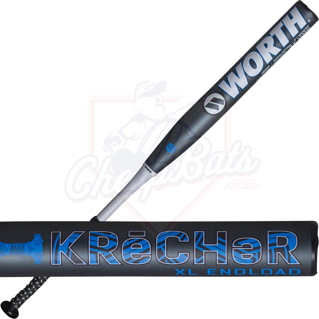 Worth Ryan Harvey KReCHer End-Loaded ASA/USA Slowpitch Softball Bat 13.5" Barrel 