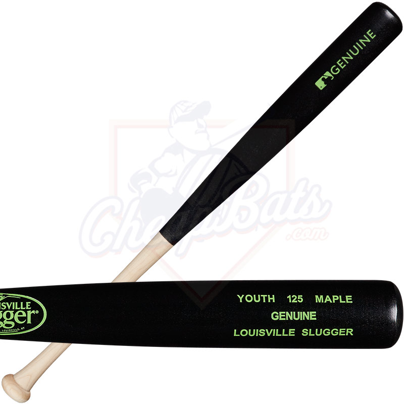 Louisville Slugger Genuine 125 Youth Maple Wood Black/Natural Baseball Bat 