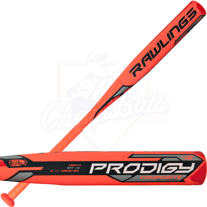 Rawlings Prodigy Composite Youth Baseball Bat 2-1/4 17oz BPF 1.15 Orange YBRP14 