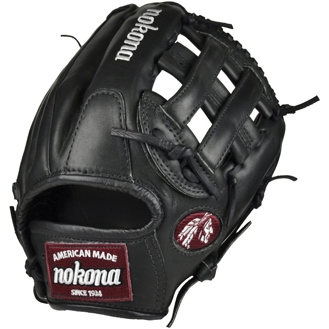 Nokona Bloodline Black Baseball Glove AMG1175-BL-H (BL-1175H-BLK) 11.75\"