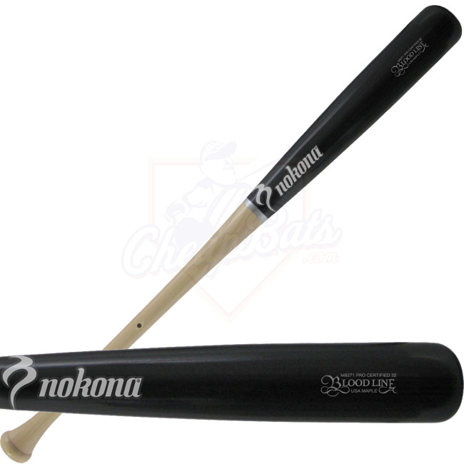 Nokona MB-271 Black Two-Tone Wood Baseball Bat