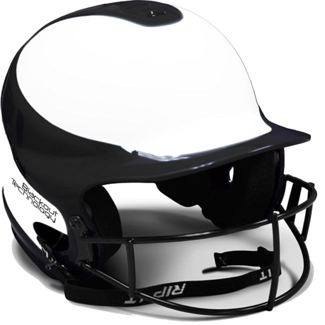 RIP-IT Vision Sofball Batters Helmet White/Black VISN