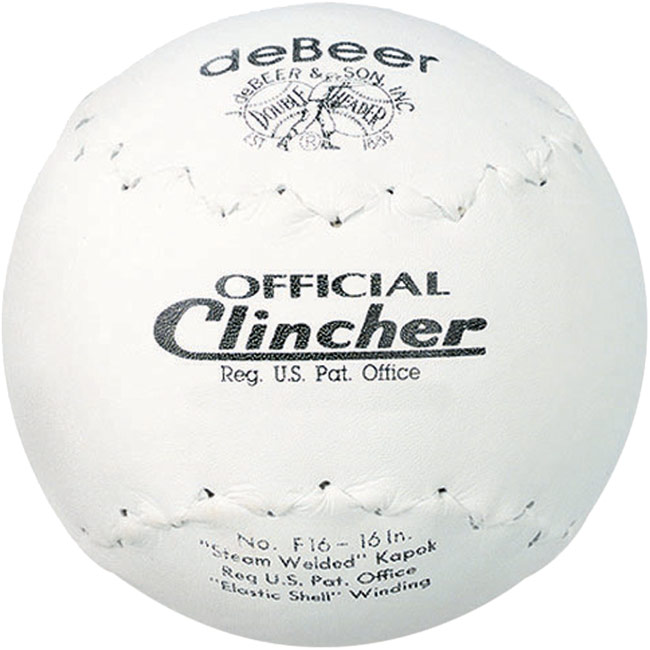 deBeer Clincher Official Softball 16\" 1 Dozen F16