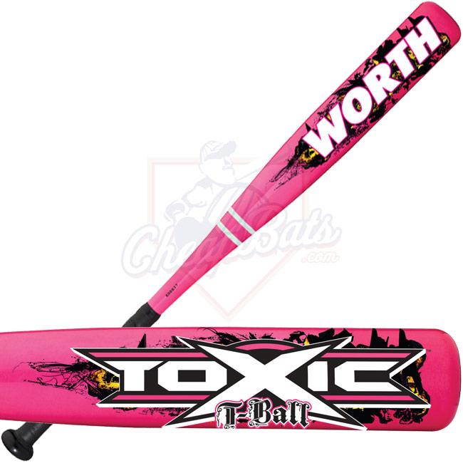 Worth Toxic T-Ball Baseball Bat Girls -12oz TBGTOX