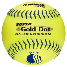 Worth 12" USSSA Super Gold Dot Classic C-LOK Technology Slowpitch Softball (1 Dozen) UC12SY