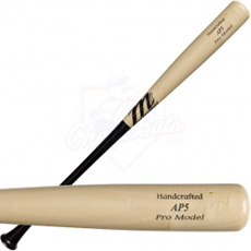 CLOSEOUT Marucci Albert Pujols Pro Model Wood Baseball Bat Black-Natural MVEIAP5-BK/N