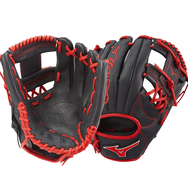 Mizuno MVP Prime SE Baseball Glove 11.5\" Black/Red GMVP1154PSE6 312506