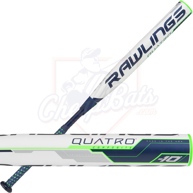 2018 Rawlings Quatro Fastpitch Softball Bat -10oz FP8Q10