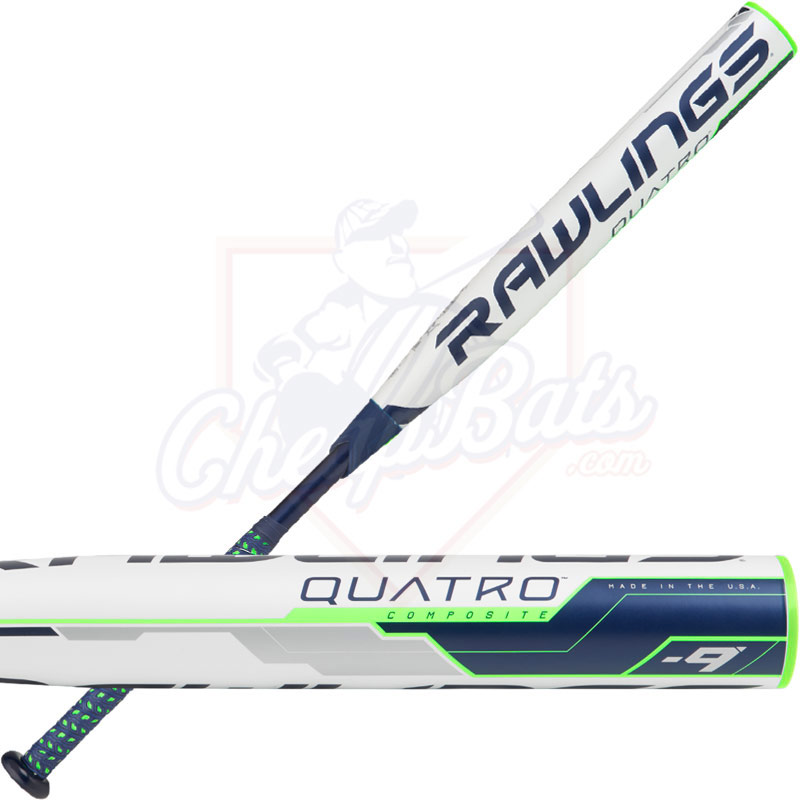 2018 Rawlings Quatro Fastpitch Softball Bat -9oz FP8Q9