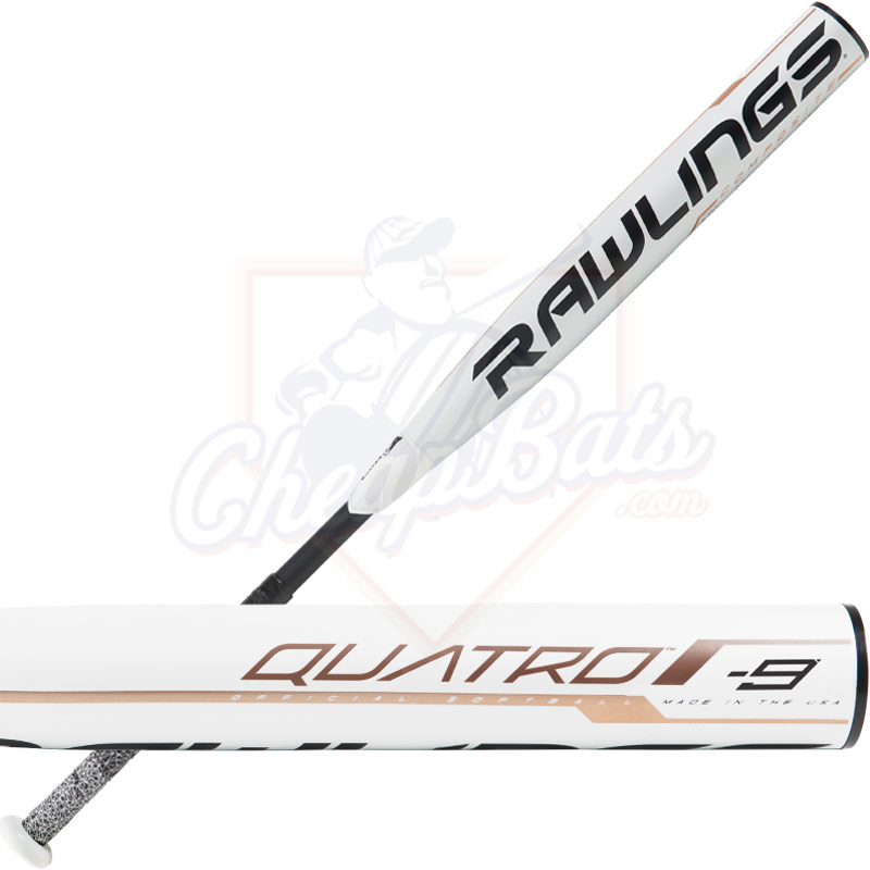 2019 Rawlings Quatro Fastpitch Softball Bat -9oz FP9Q9