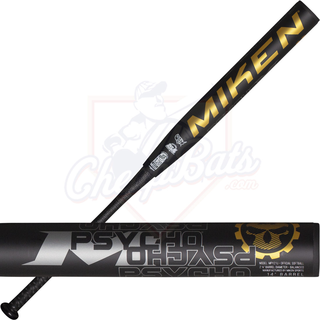 2021 Miken Psycho Slowpitch Softball Bat Balanced USSSA MPY21U