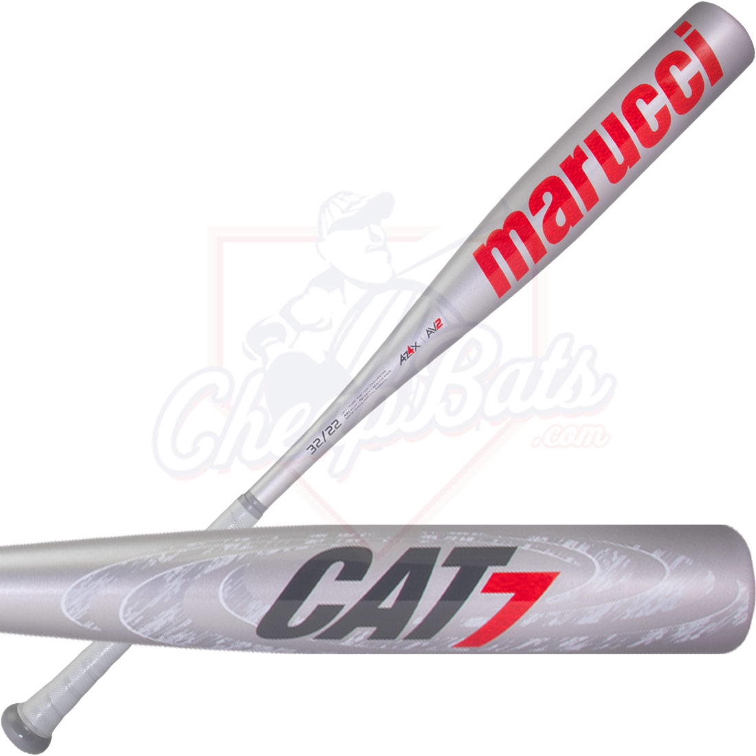 Marucci Cat 7 Silver Youth USSSA Baseball Bat -10oz MSBC7210S