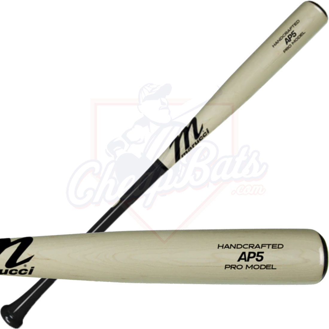 Marucci Albert Pujols Pro Model Maple Wood Baseball Bat MVE2AP5-BK/N