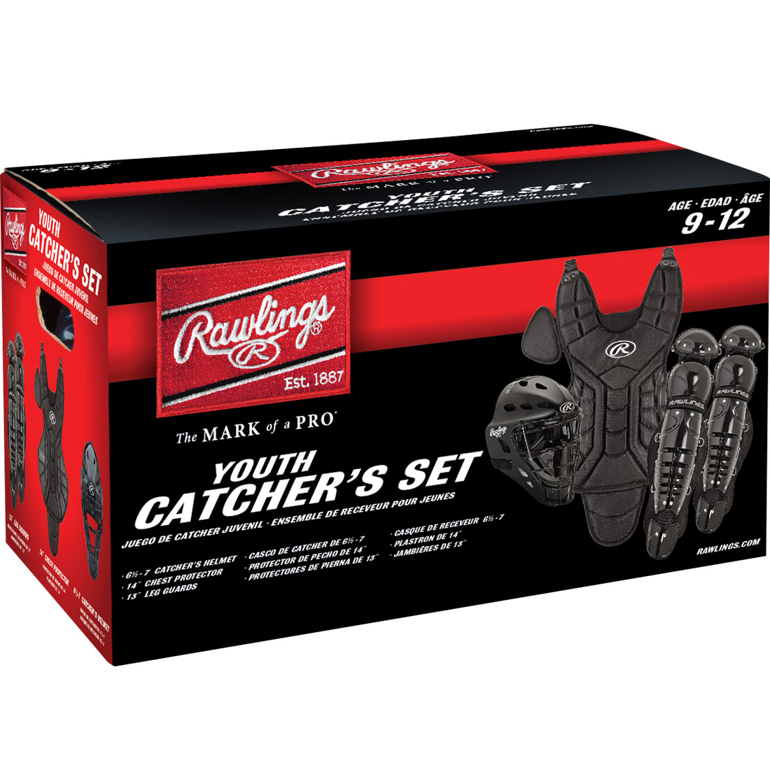Rawlings Players Catcher\'s Gear Set (Junior/Youth) PLCS