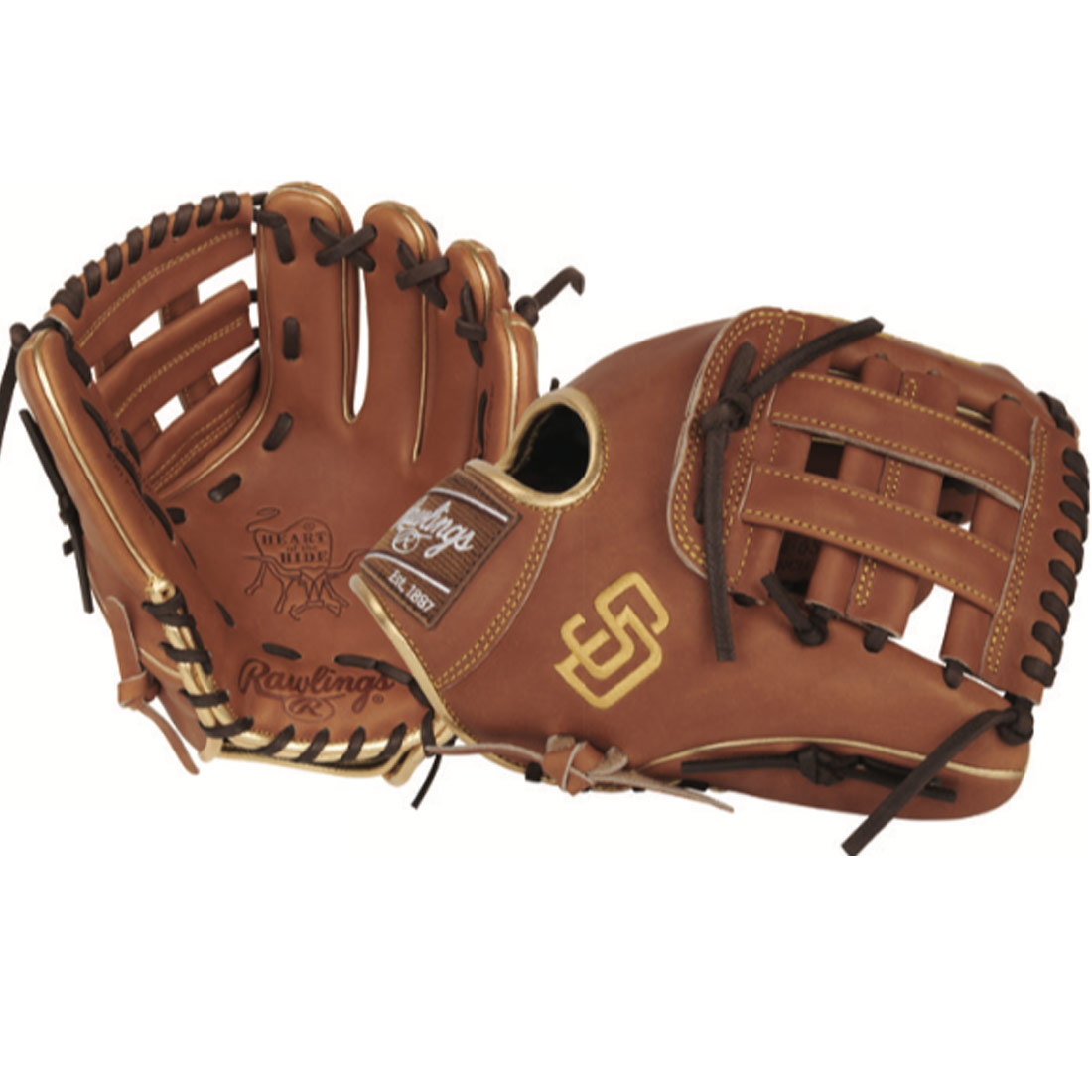 Rawlings Heart of the Hide PADRES Baseball Glove 11.5\" PRO204-6SD
