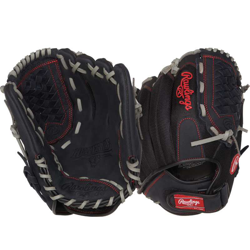 Rawlings Renegade Baseball/Slowpitch Softball Glove 12\" R120BGS