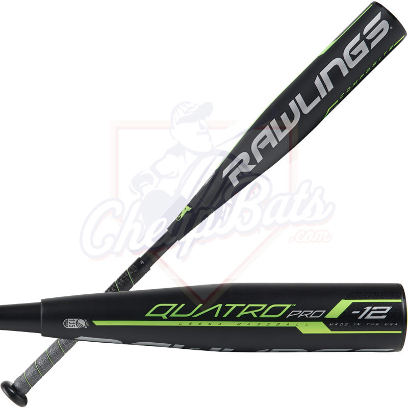 2019 Rawlings Quatro Pro Youth USSSA Baseball Bat -12oz UT9Q12
