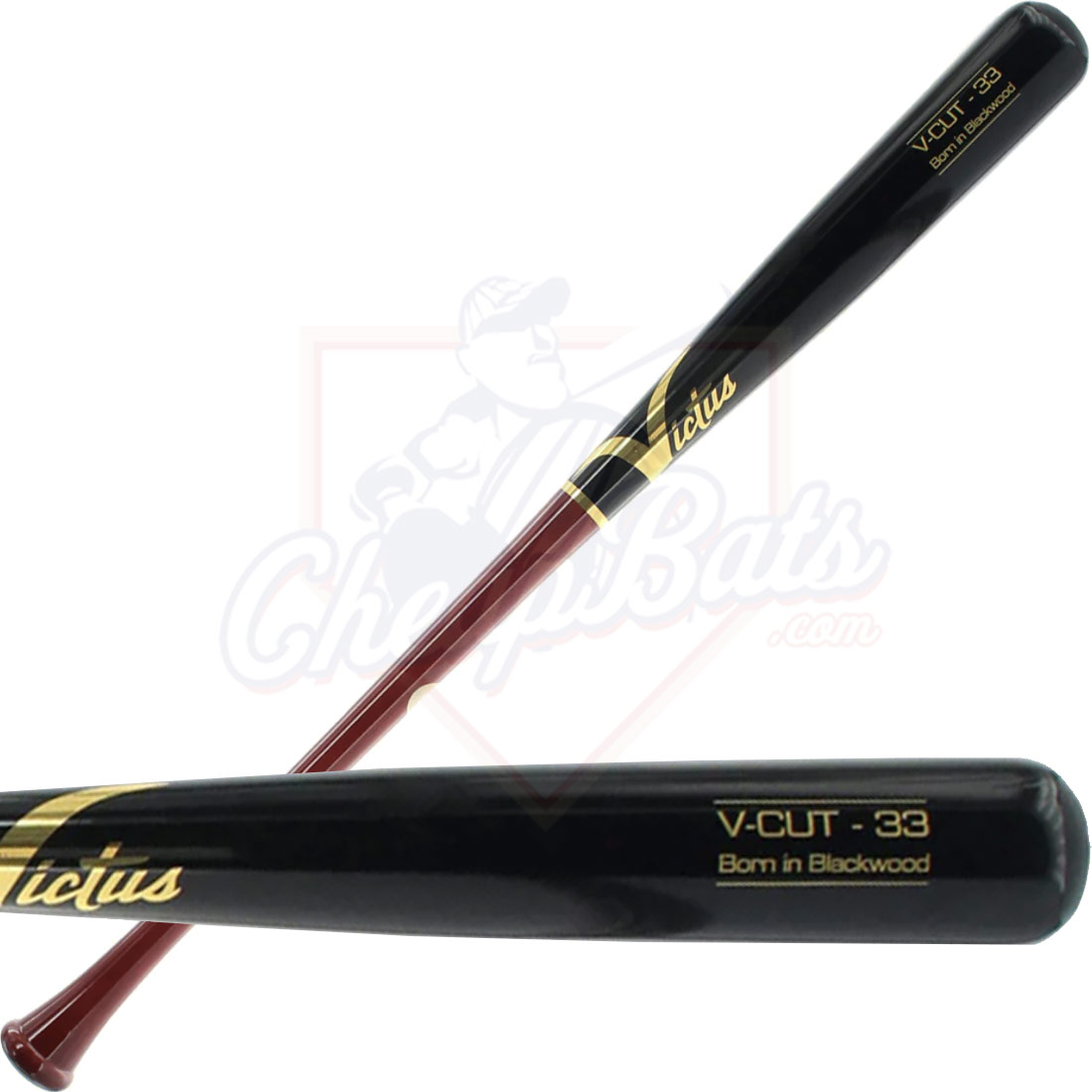 Victus V-Cut Pro Gloss Limited Edition Maple Wood Baseball Bat VGPC-CH/BK