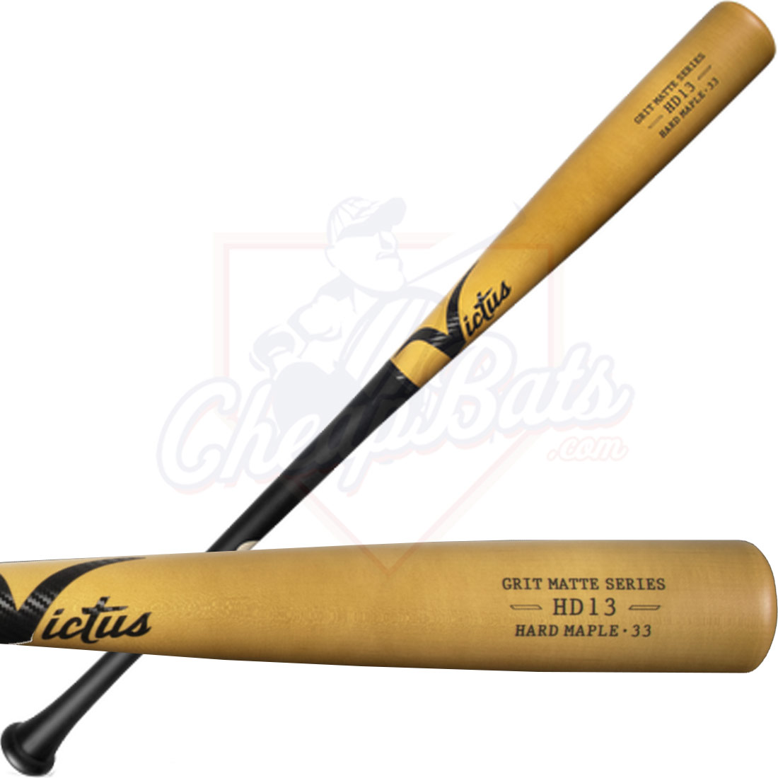 Victus HD13 Grit Matte Reserve Maple Wood Baseball Bat VMRWMHD13-BK/SD
