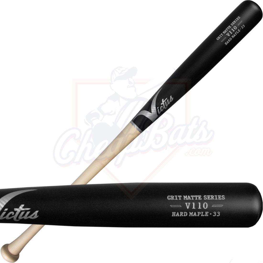 Victus V110 Grit Matte Reserve Maple Wood Baseball Bat VMRWMV110-NT/BK