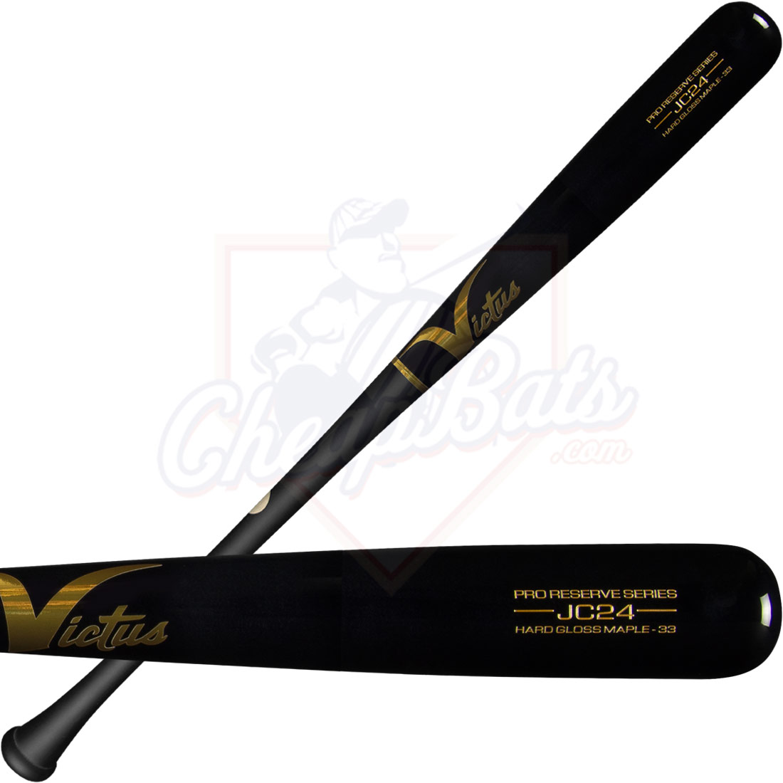 Victus JC24 Pro Reserve Maple Wood Baseball Bat VRWMJC24-MBK/BK