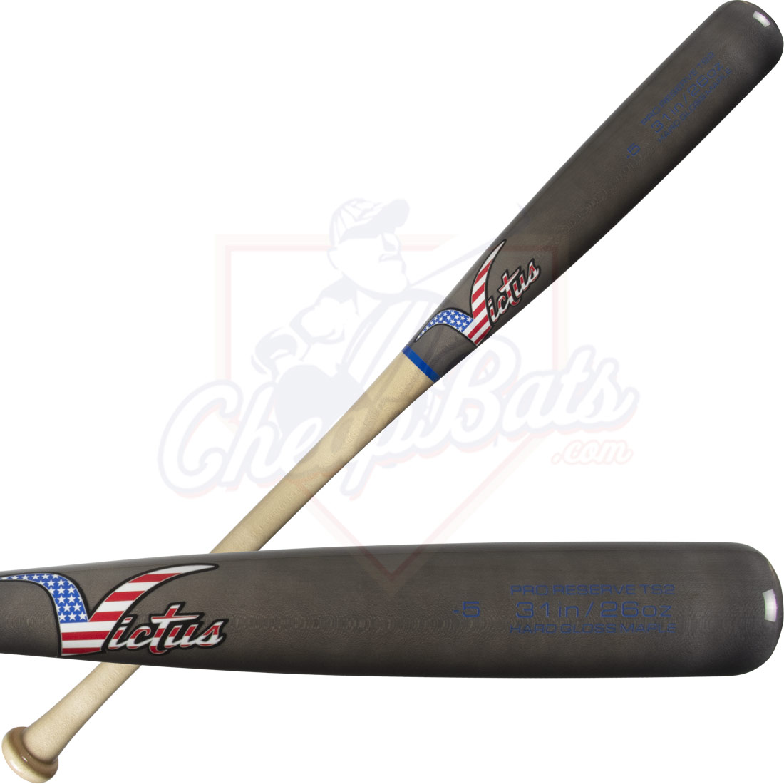 Victus TS2 Pro Reserve Youth USA Maple Wood Baseball Bat -5oz VYRWMTS2-N/GY
