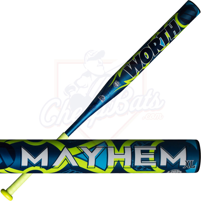 2019 Worth Mayhem XL Slowpitch Softball Bat End Loaded ASA USSSA WM19CA