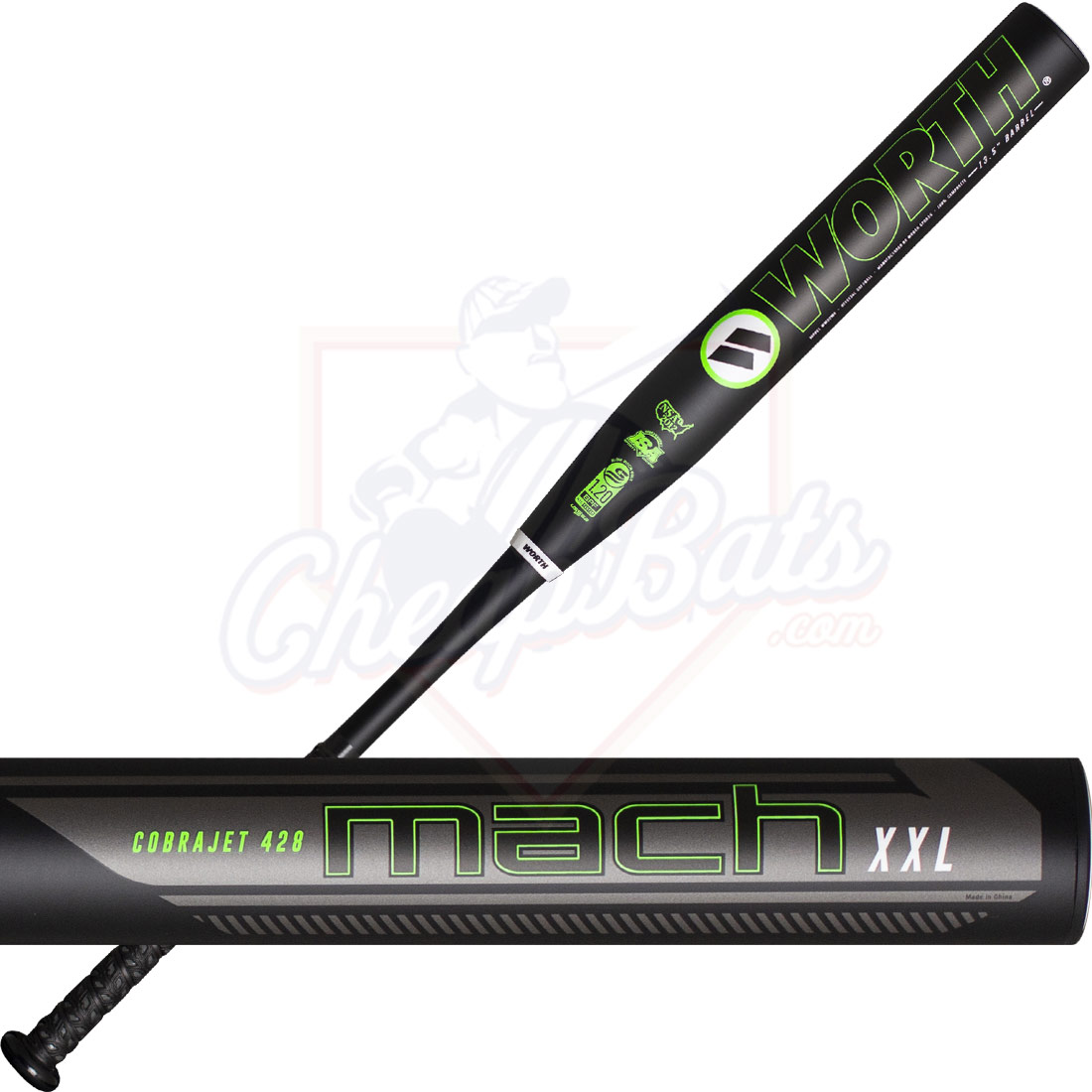 2022 Worth Mach 1 XXL Slowpitch Softball Bat End Loaded USSSA WM22MU