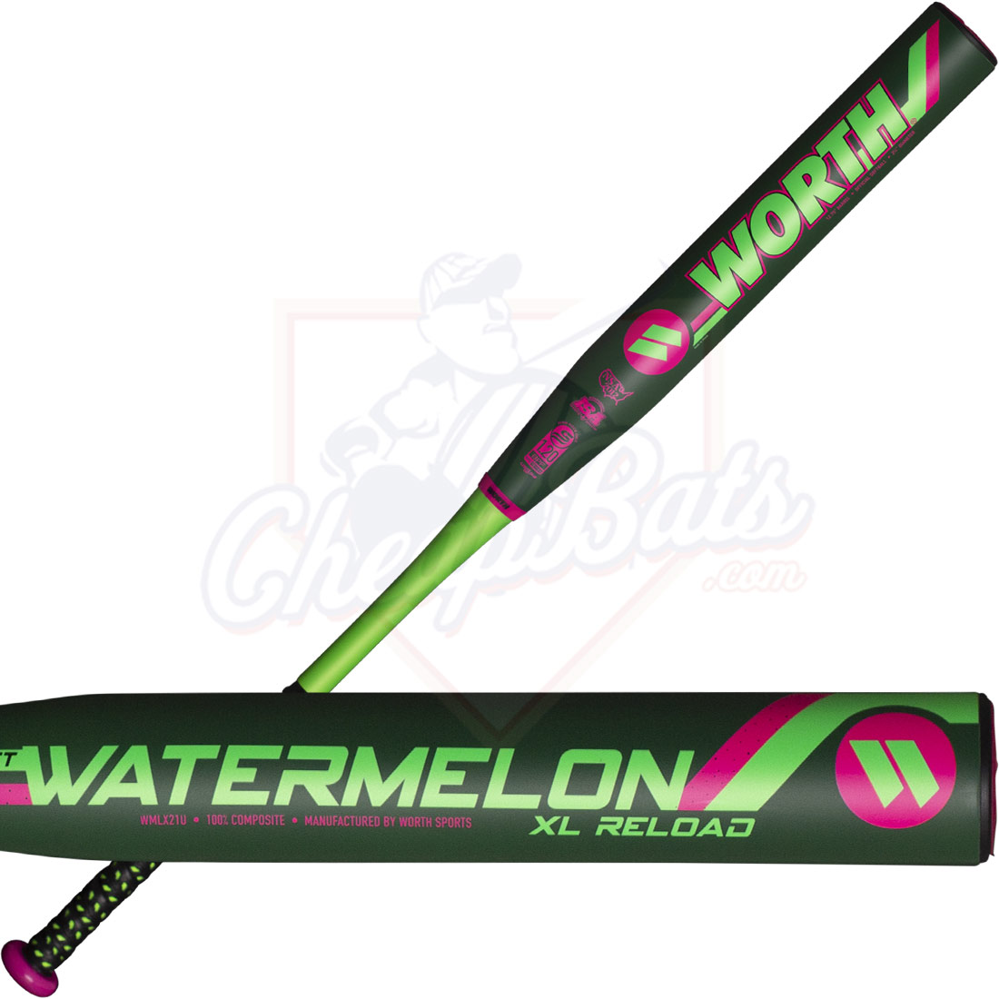 2021 Worth Legit Watermelon XL Reload Slowpitch Softball Bat USSSA WMLX21U