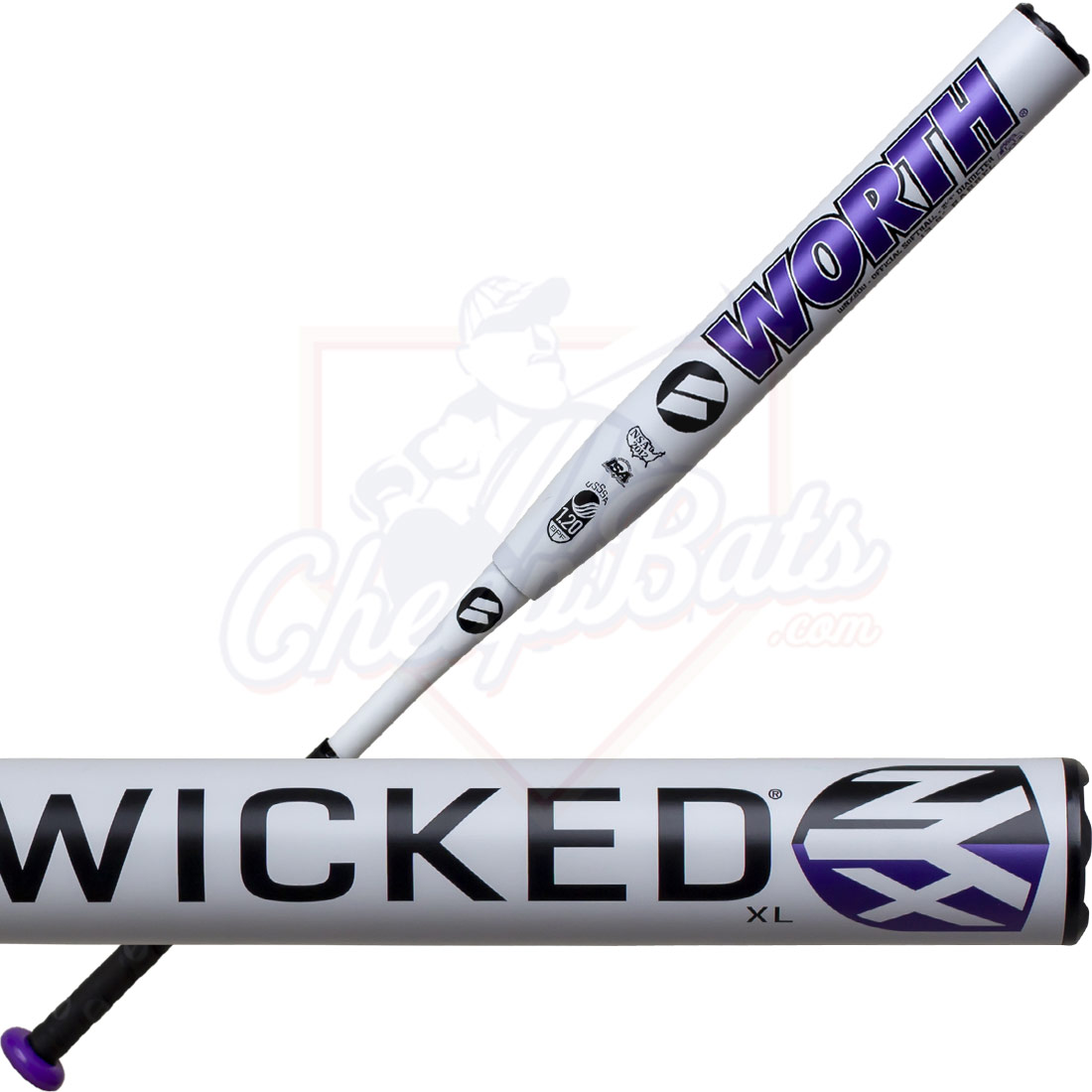 2020 Worth Wicked NYX XL Slowpitch Softball Bat End Loaded USSSA WNX20U