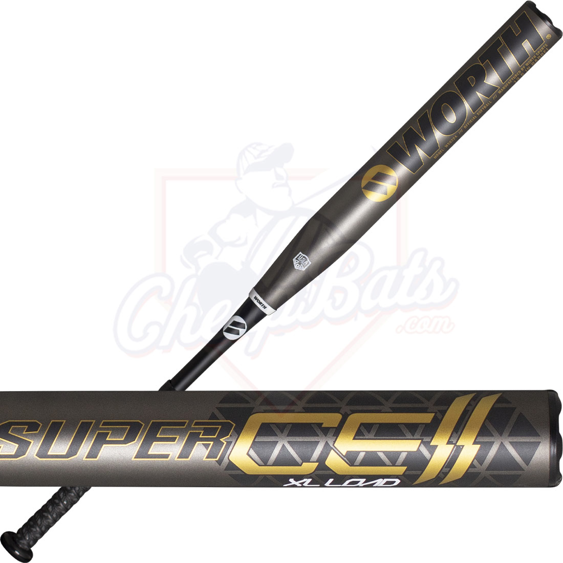 2022 Worth Supercell Gold XL Slowpitch Softball Bat End Loaded ASA USA WSG22A