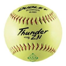 Dudley 12" ASA Thunder ZN Hycon Slowpitch Softball (1 Dozen) 4A-068Y